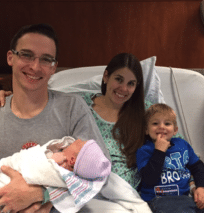 Michigan Reproductive Medicine Adrienne, Joseph, Landon welcoming baby girl Leighton to the family